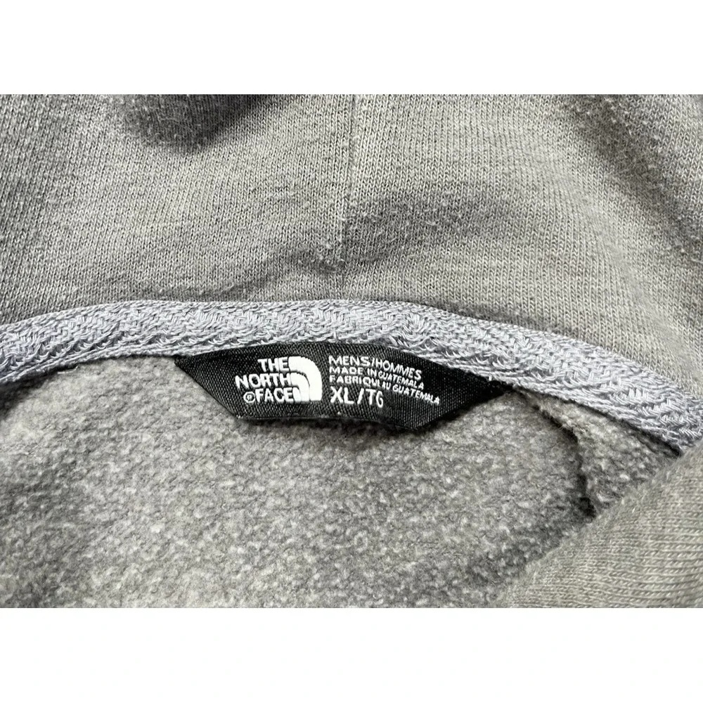 The North Face Hooded Men XL Gray Fleece Graphic Box Logo Sweatshirt Outdoor